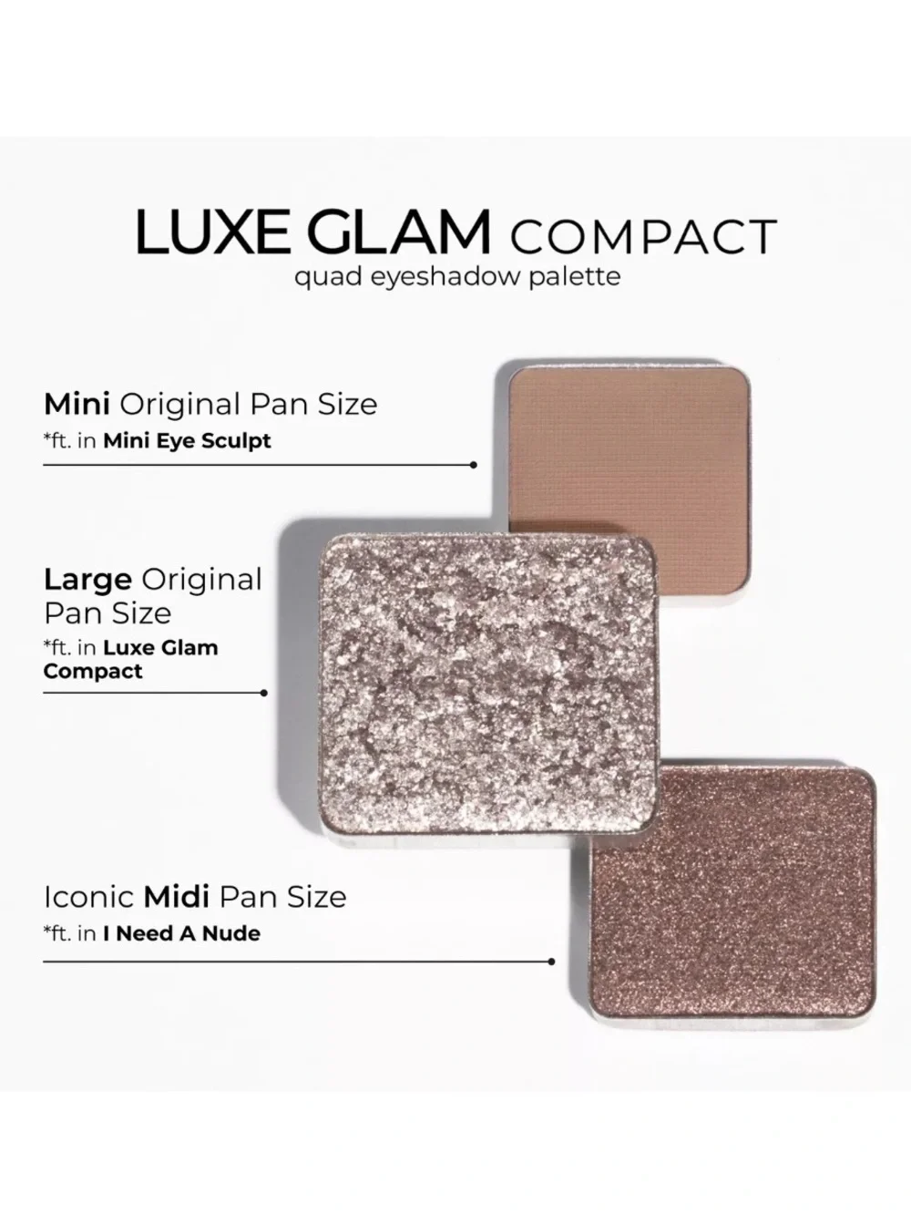 Natasha Denona Luxe Glam Compact Quad Eyeshadow Palette - Cool